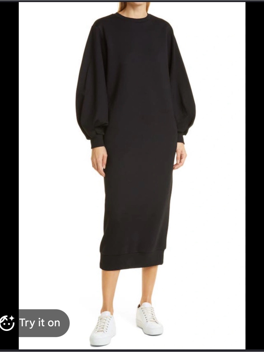 Ted Baker Harriie Black Balloon-Sleeve Midi Maxi Dress